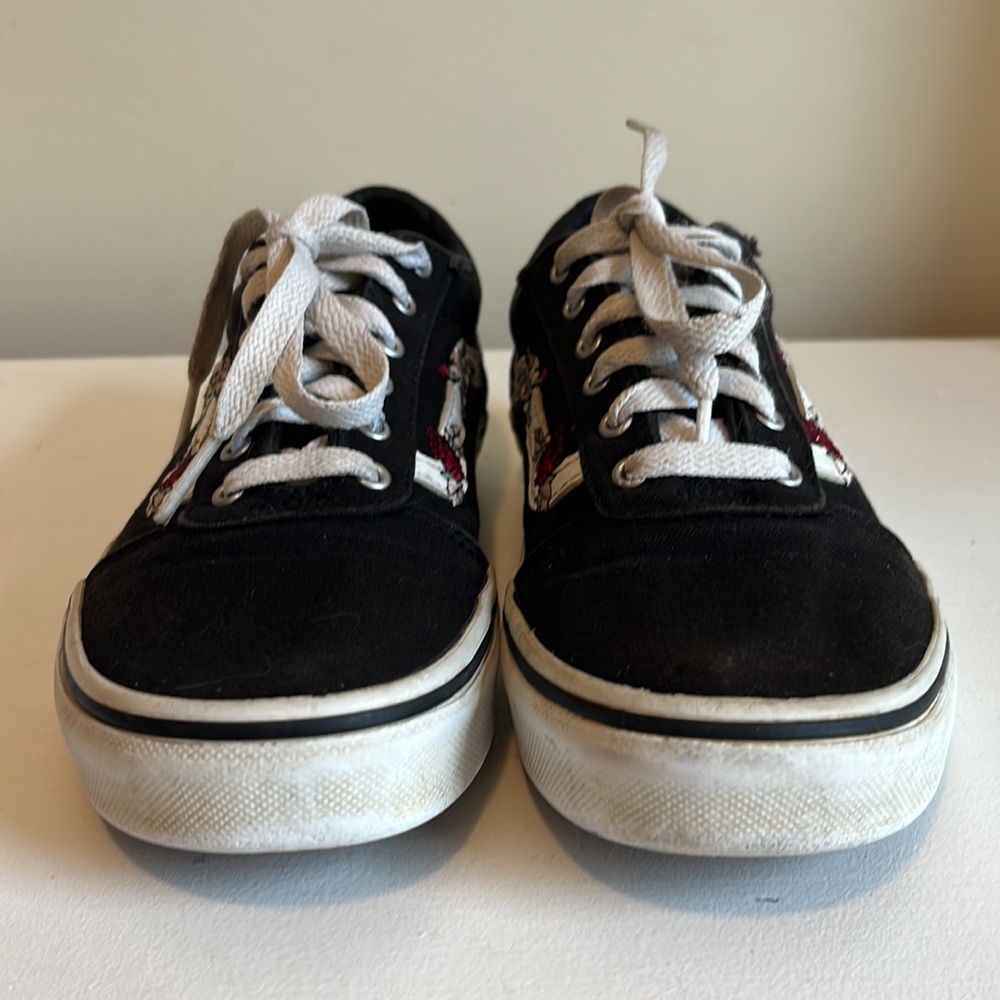Vans Kid’s Old Skool Missy Rose Black Red Shoes Size 3 - Picture 4 of 9